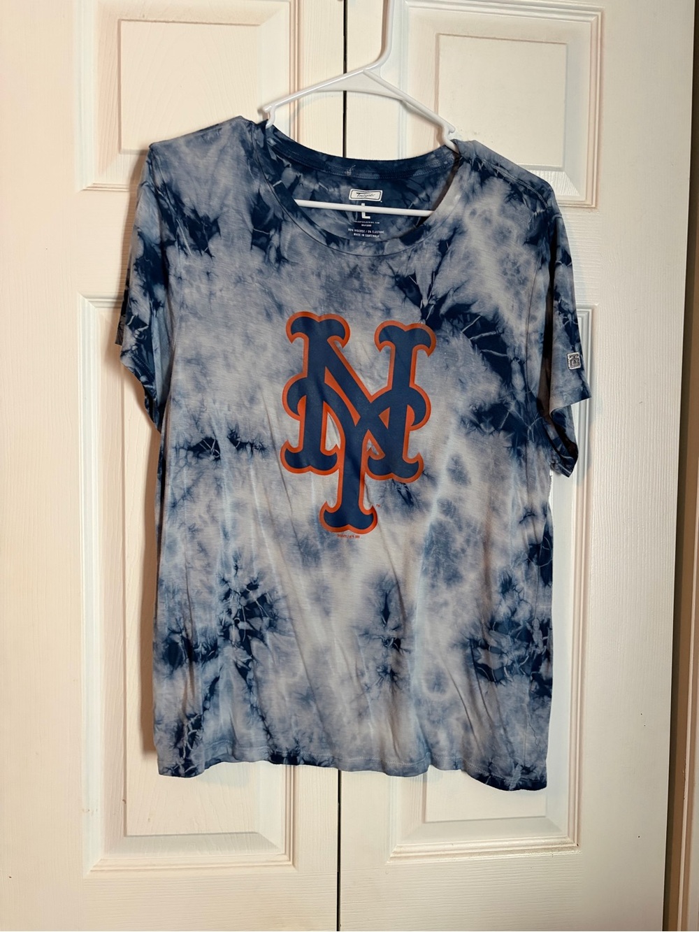 MLB New York Mets Tie-Dye Short Sleeve Tee - Blue/White